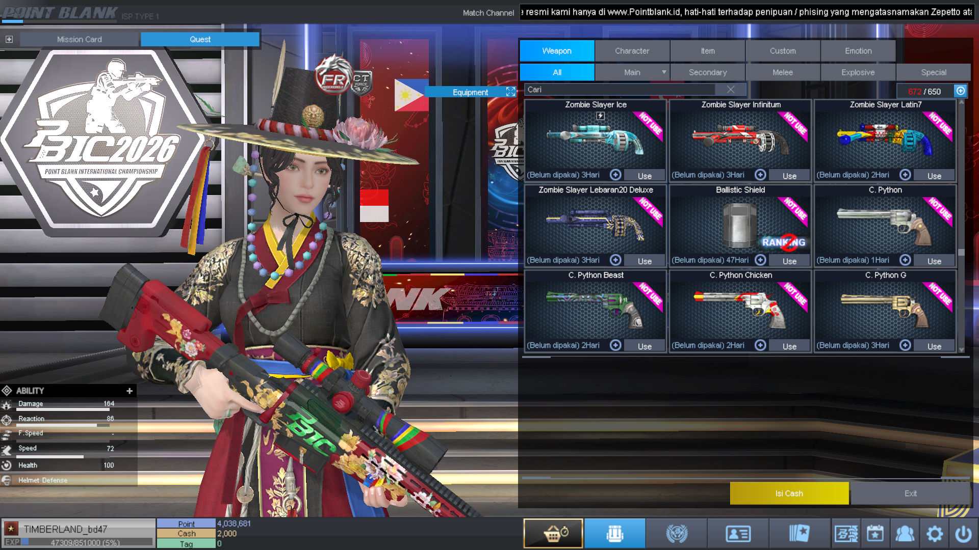 Spesifikasi BINTANG 1 IDOL SHAMAN PERMANEN
