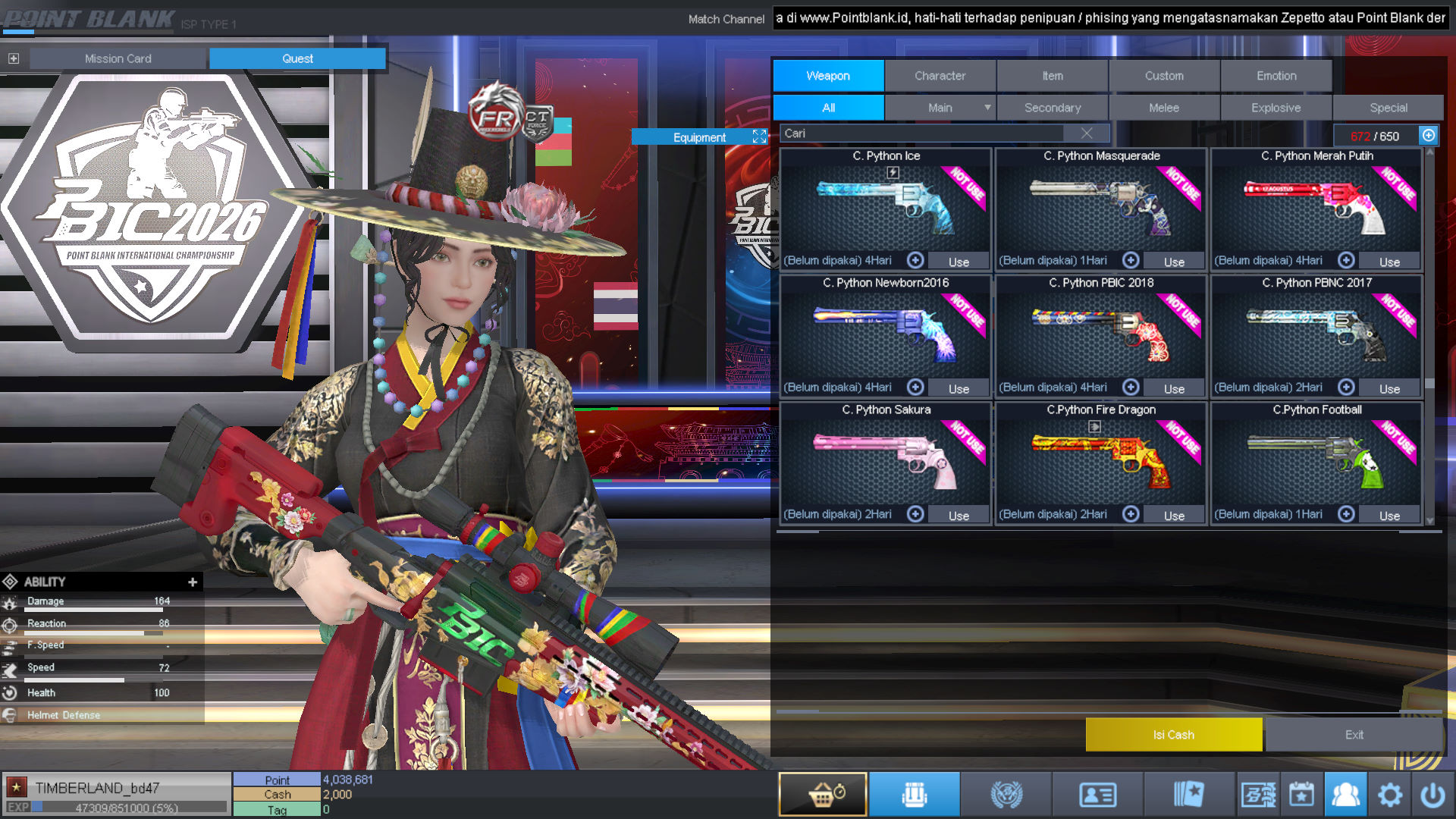 Spesifikasi BINTANG 1 IDOL SHAMAN PERMANEN