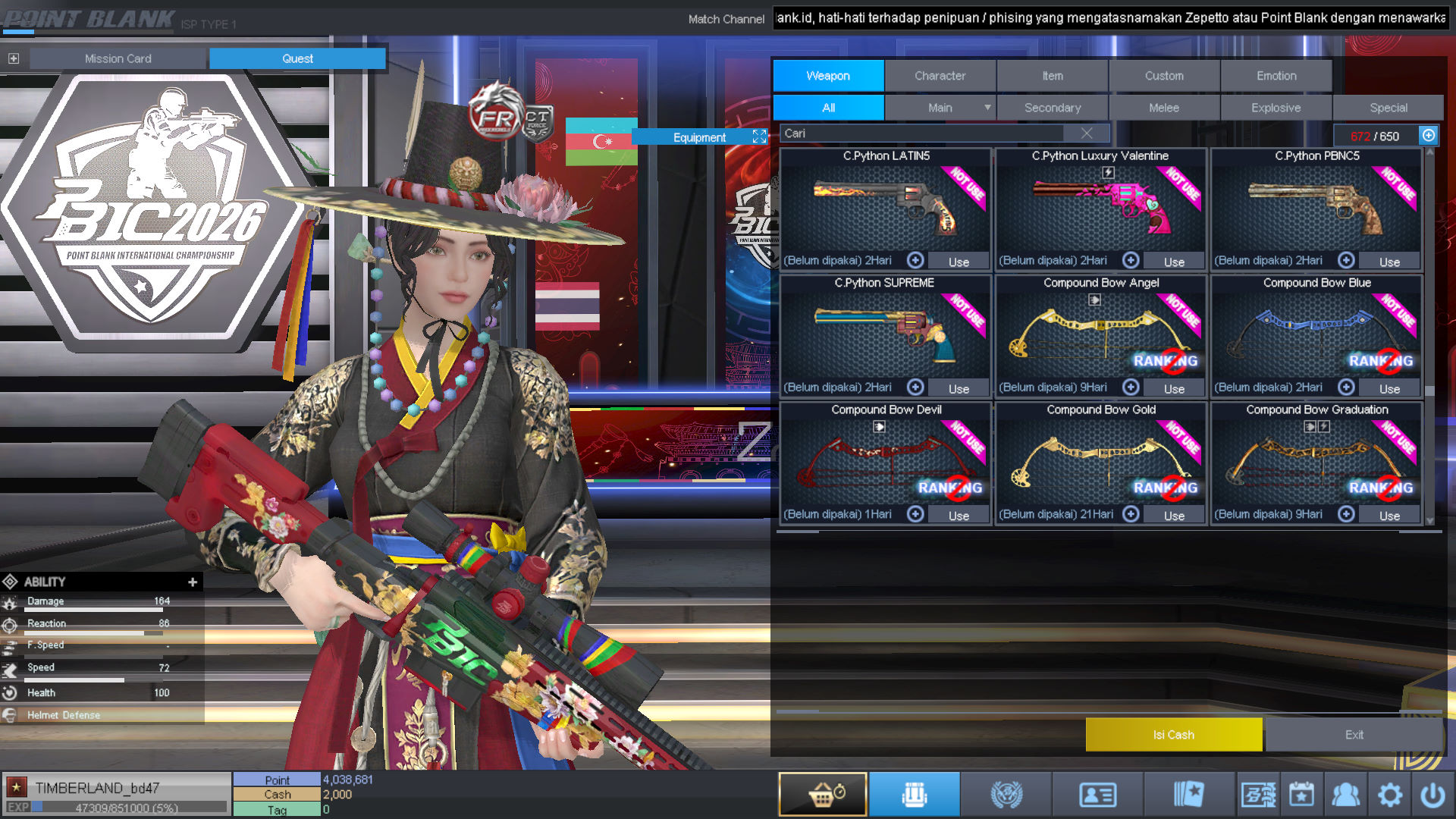 Spesifikasi BINTANG 1 IDOL SHAMAN PERMANEN