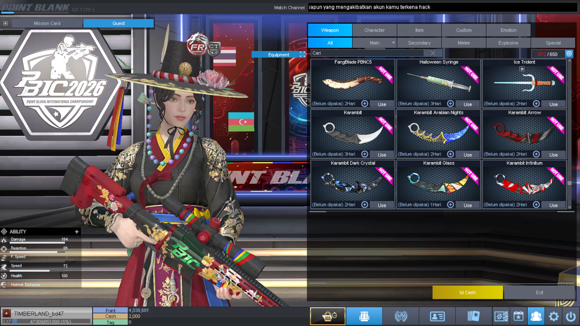Spesifikasi BINTANG 1 IDOL SHAMAN PERMANEN