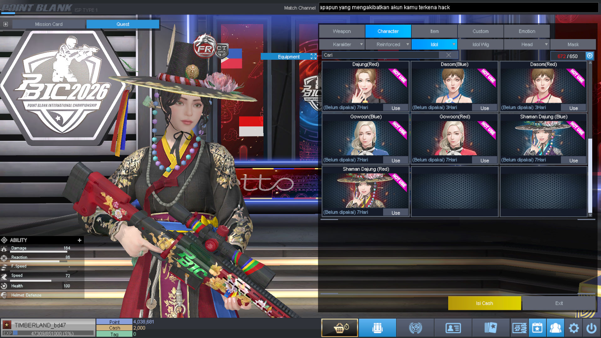 Spesifikasi BINTANG 1 IDOL SHAMAN PERMANEN